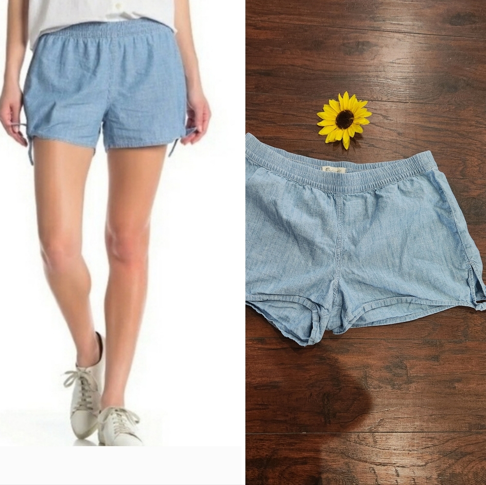 Madewell Shorts Madewell Chambray Pull-On Shorts Edwina 